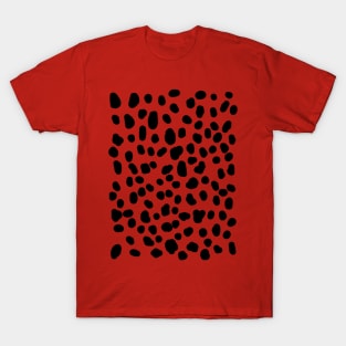 Hot Pink Dalmatian Spots Pattern T-Shirt